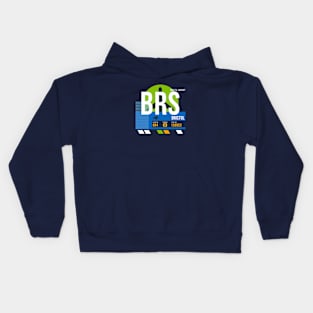 Bristol (BRS) Airport // Retro Sunset Baggage Tag Kids Hoodie